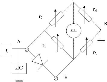 Рисунок 12.4. Схема измерения емкости мостовым методом 