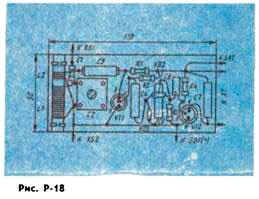 Радиоприемник на двух транзисторах. Расположение деталей