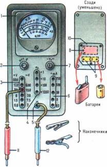 Универсальный электроизмерительный прибор ампервольтомметр (тестер)