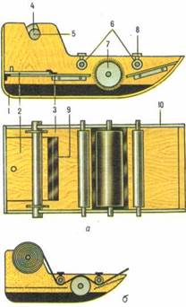 Ванночка для смазывания обоев клеем и схема зарядки рулона обоев в ней