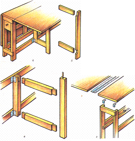 Кухонный стол-книжка рамочной конструкции