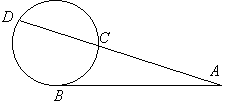 4) квадрат длины касательной равен произведению длины секущей на ее внешнюю часть