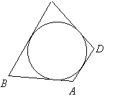 6) в четырехугольник можно вписать окружность тогда и только тогда, когда суммы длин противоположных сторон равны