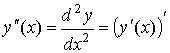 Производная второго порядка функции y=f(x)