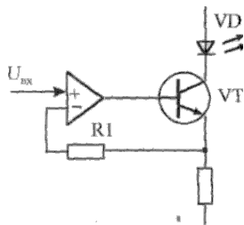 Рисунок 10.6. Принципиальная схема простейшего оптического передающего модуля со светоизлучающим диодом